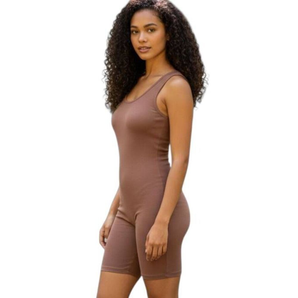 SHEIN EZWEAR BROWN UNITARD ROMPER SZ.XL.